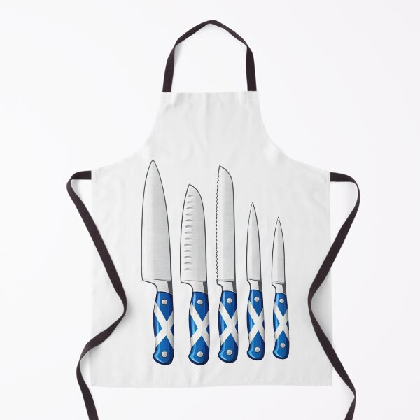 Item preview, Scottish Chef Knife Set Illustration - Blue Saltire Handle Art designed and sold by Loom on the Loch.