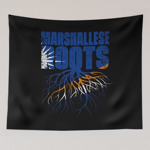 Aperçu de l'œuvre Racines marshallaises, patrimoine des Îles Marshall, drapeau créée et vendue par GabbyKash.