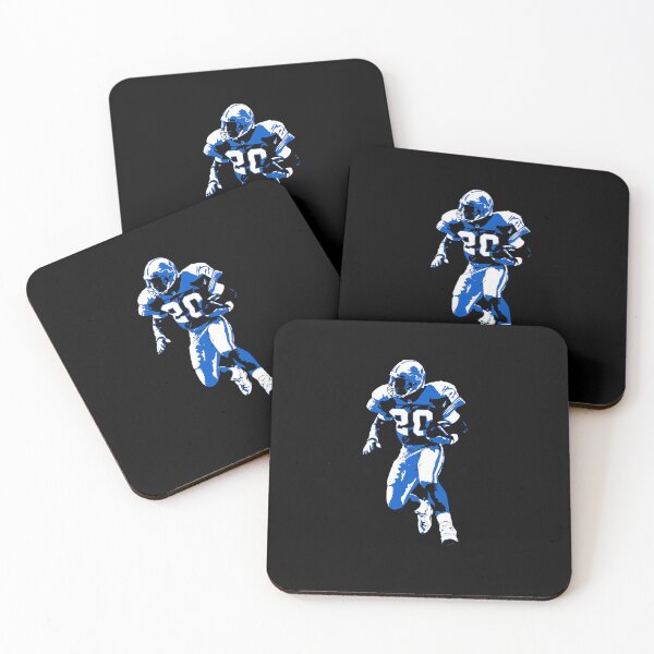 Item preview, Barry Sanders Detroit Lions Minimalist Art – Blue & White Retro Football Design designed and sold by TheArtOfCar.