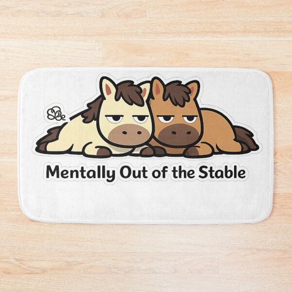 Item preview, Mentally Out Of The Stable – Funny Horse Pun Design designed and sold by EpicwaveDesigns.