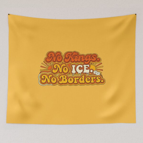 Item preview, No Kings No Ice No Borders Sticker designed and sold by LGA-SHOP.