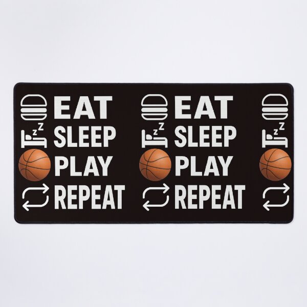 Item preview, Eat Sleep Play Repeat Basketball (for dark clothes) designed and sold by martin&matt artwork.