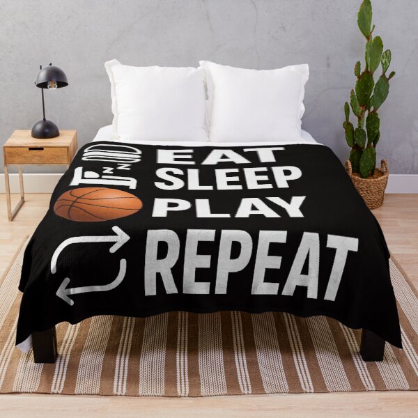 Item preview, Eat Sleep Play Repeat Basketball (for dark clothes) designed and sold by martin&matt artwork.