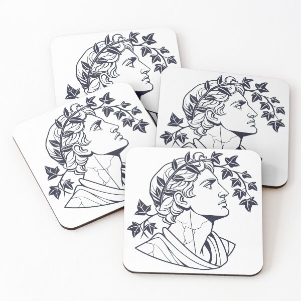 Item preview, The Overgrown Ruin: Greek Bust Line Art & Ivy designed and sold by The Midnight Archive.