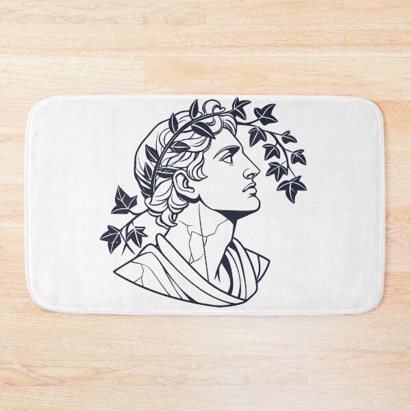 Item preview, The Overgrown Ruin: Greek Bust Line Art & Ivy designed and sold by The Midnight Archive.