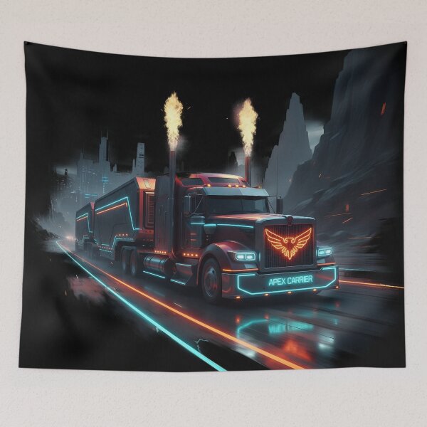 Item preview, Apex Carrier Cyberpunk Eagle Flame Truck designed and sold by BounoWorld.