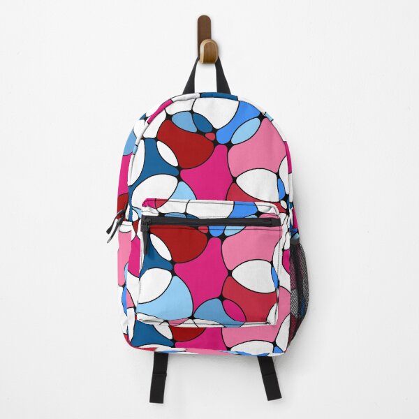 Item preview, Neurographic Joy Abstract Overlapping Shapes Red Pink Magenta Blue designed and sold by thecolorbirdie.
