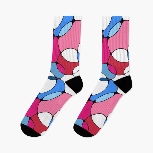 Item preview, Neurographic Joy Abstract Overlapping Shapes Red Pink Magenta Blue designed and sold by thecolorbirdie.