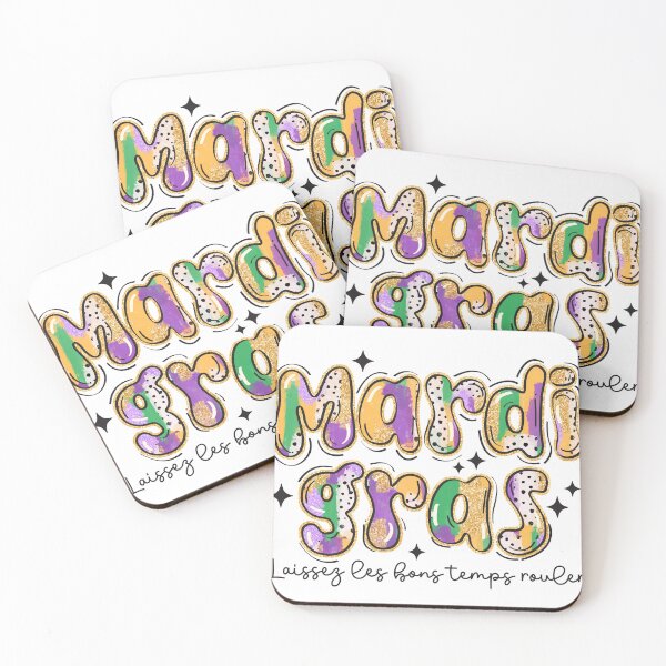 Item preview, Mardi Gras Vibes – Colorful Carnival Mask & Beads Festival designed and sold by Inkvado.