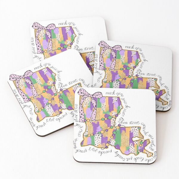 Item preview, Mardi Gras Vibes – Colorful Carnival Mask & Beads Festiva designed and sold by Inkvado.