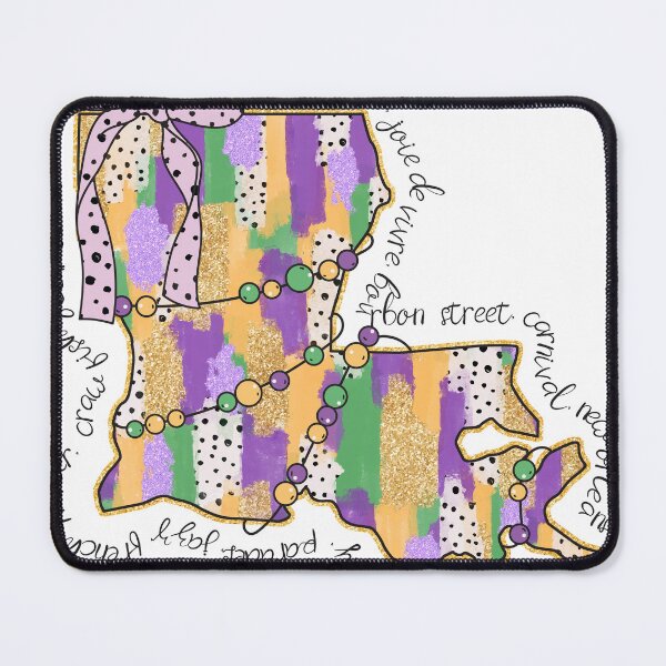 Item preview, Mardi Gras Vibes – Colorful Carnival Mask & Beads Festiva designed and sold by Inkvado.