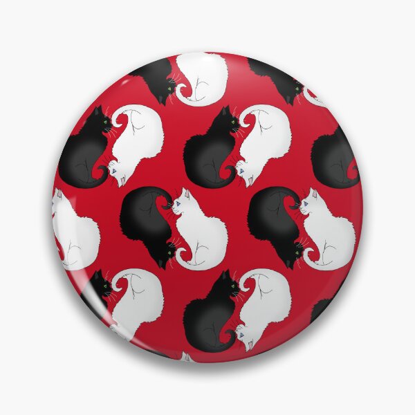 Item preview, Yin and Yang Black Cat White Cat Balance designed and sold by IrishVikingDesigns.