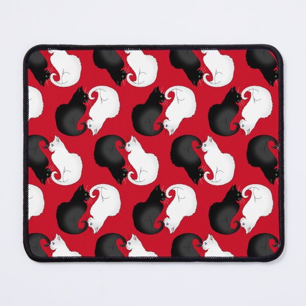 Item preview, Yin and Yang Black Cat White Cat Balance designed and sold by IrishVikingDesigns.