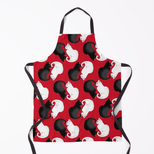 Item preview, Yin and Yang Black Cat White Cat Balance designed and sold by IrishVikingDesigns.