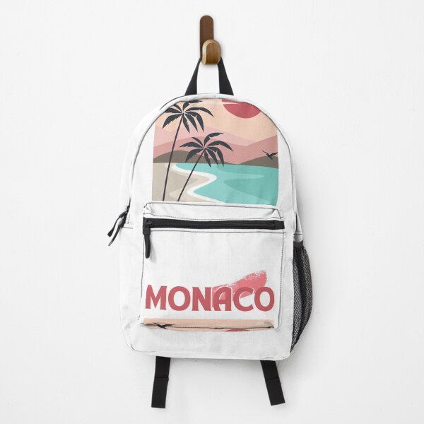 Item preview, Vintage Monaco Travel Poster - Retro Beach Sunset designed and sold by INOKAD.