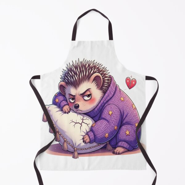 Item preview, Exhausted Hedgehog Says Love Not Today – Thriving Solo Illustration designed and sold by ARTCREATESHOP.