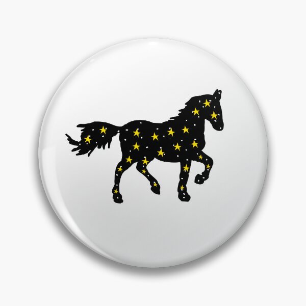 Item preview, Silueta de caballo galáctico – Diseño cósmico del zodiaco designed and sold by Theo86.