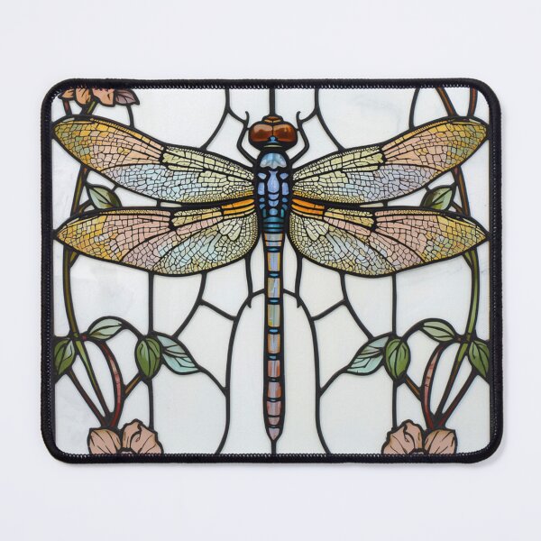 Item preview, Elegant dragonfly art nouveau stain glass art designed and sold by hollycooper.