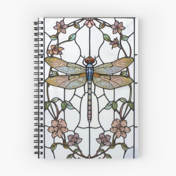 Item preview, Elegant dragonfly art nouveau stain glass art designed and sold by hollycooper.