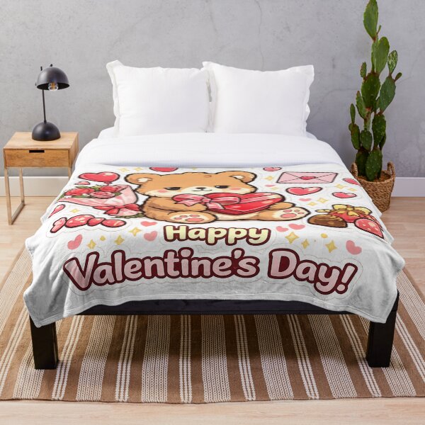 Item preview, Happy Valentine’s Day Teddy Bear – Cute Romantic Kawaii Design designed and sold by EpicwaveDesigns.