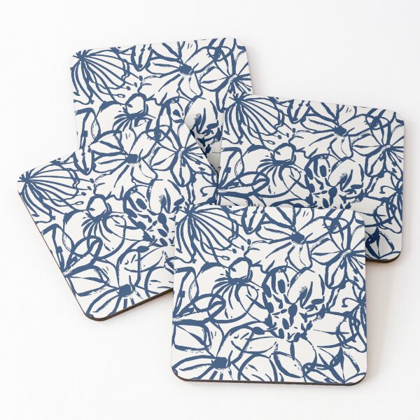 Item preview, Navy Flowers designed and sold by TheScarlettHead.
