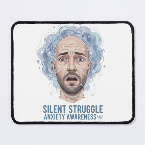 Item preview, Silent Struggle Anxiety Awareness Design - Mental Health Overthink Meme Graphic designed and sold by JonathanP514.