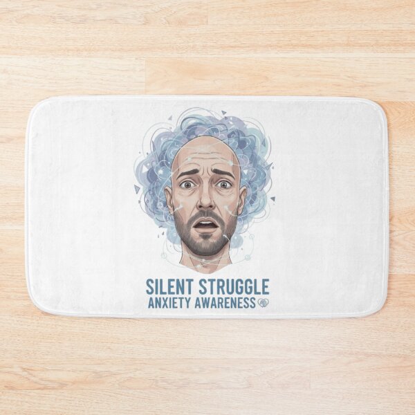 Item preview, Silent Struggle Anxiety Awareness Design - Mental Health Overthink Meme Graphic designed and sold by JonathanP514.