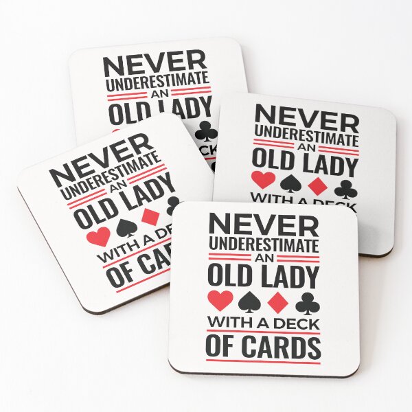 Item preview, Never Underestimate an Old Lady with a Deck of Cards Bridge Player Grandma designed and sold by jaygo.