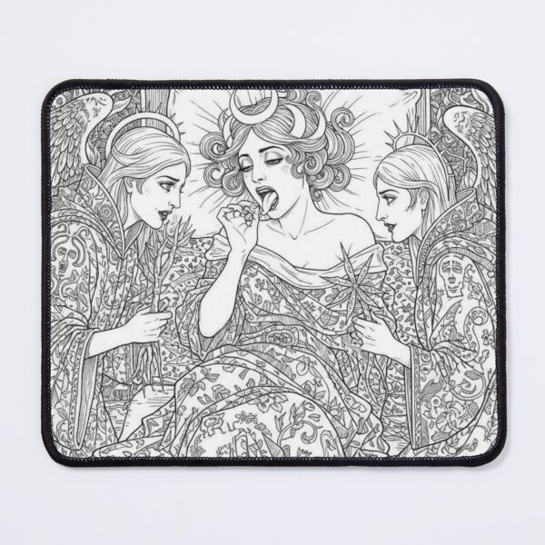 Item preview, Mythic Sapphic Tarot-style Line Art 2 designed and sold by NickWhittleArt.