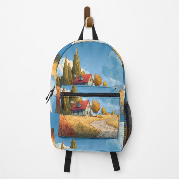 Item preview, House Charming Landscapes Whimsical Characters Colorful Art Design designed and sold by ART ATTACK ZONE.