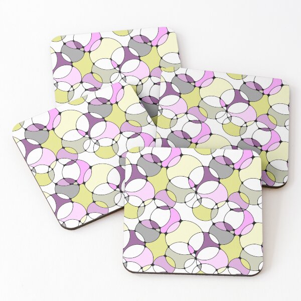 Item preview, Neurographic Joy Abstract Overlapping Shapes Pink Purple Yellow Grey designed and sold by thecolorbirdie.