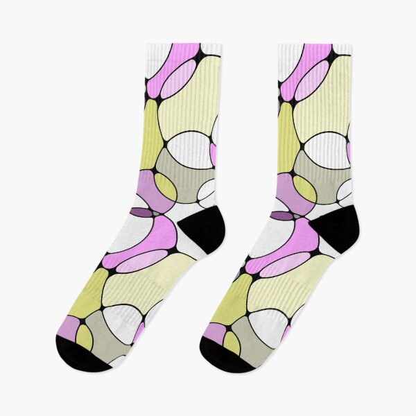 Item preview, Neurographic Joy Abstract Overlapping Shapes Pink Purple Yellow Grey designed and sold by thecolorbirdie.