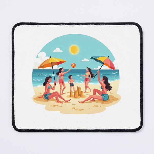 Item preview, Vibrant Beach Day Summer Celebration Scene designed and sold by Posiheal26.