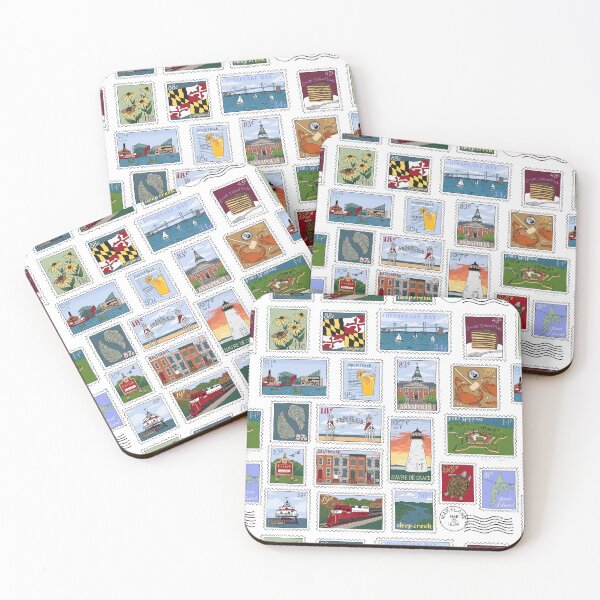 Item preview, Maryland Stamps Illustration designed and sold by Elizabeth Weglein.