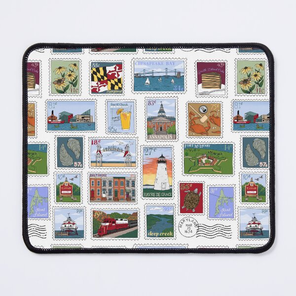 Item preview, Maryland Stamps Illustration designed and sold by Elizabeth Weglein.