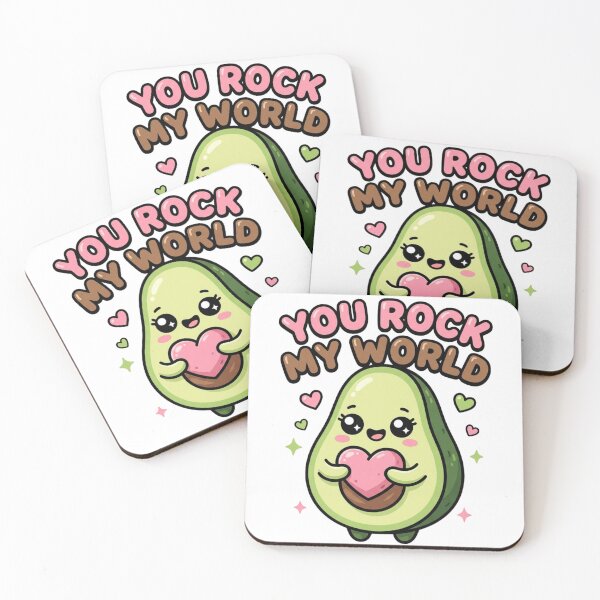 Item preview, You Rock My World Cute Avocado Valentine Pun designed and sold by JaaCreativeShop.