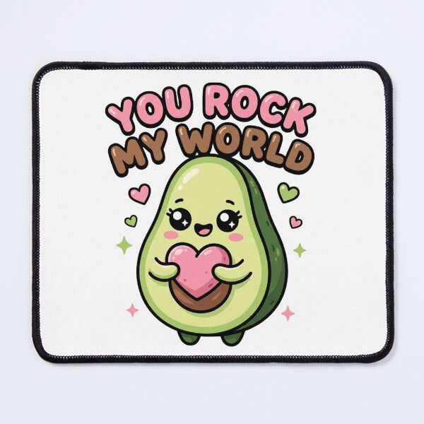 Item preview, You Rock My World Cute Avocado Valentine Pun designed and sold by JaaCreativeShop.