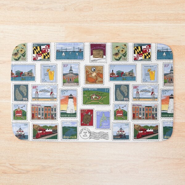 Item preview, Maryland Stamps Illustration designed and sold by Elizabeth Weglein.