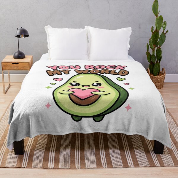 Item preview, You Rock My World Cute Avocado Valentine Pun designed and sold by JaaCreativeShop.
