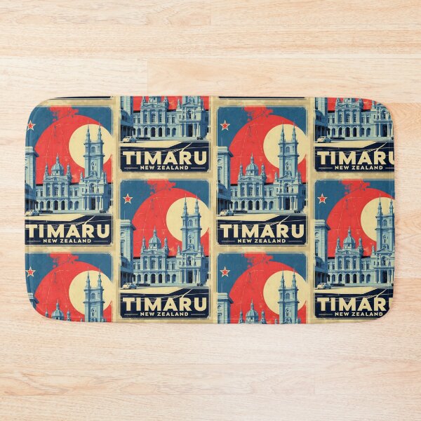 Item preview, Timaru New Zealand Retro Vintage Travel Design designed and sold by TravelersGems.