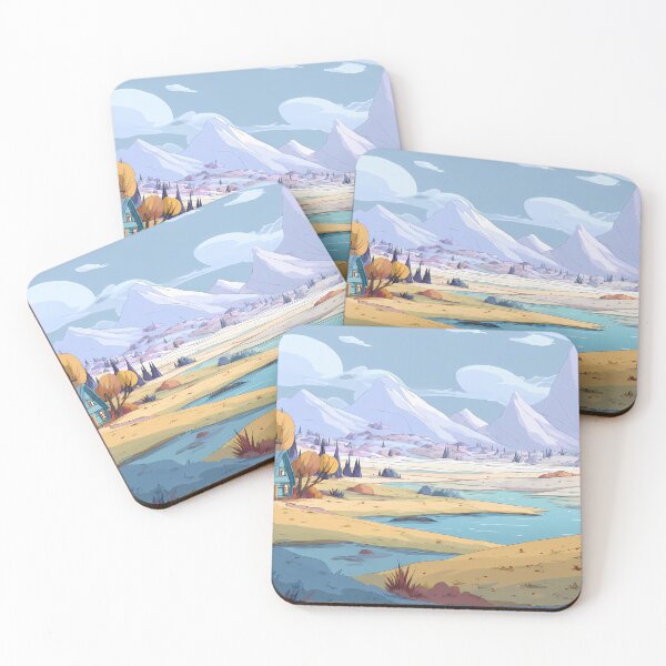 Item preview, Mountains Charming Landscapes Whimsical Characters Colorful Art Design designed and sold by ART ATTACK ZONE.
