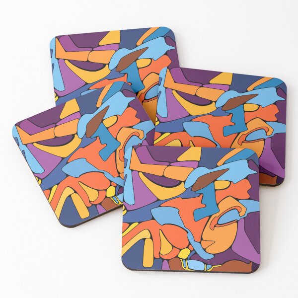Item preview, Abstract Blue Orange Flow Art, Modern Fluid Wave Pattern Illustration designed and sold by Jacob Hokanson.