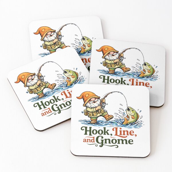 Item preview, Hook, Line, and Gnome – Funny Fishing Gnome Illustration designed and sold by Moriarty's Digital Visions.