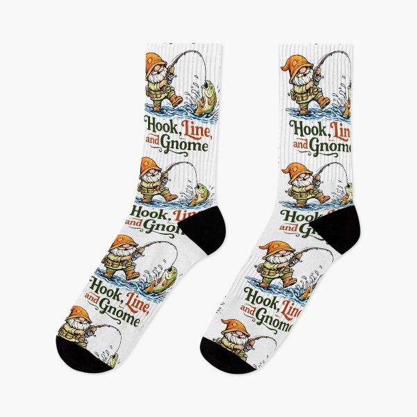 Item preview, Hook, Line, and Gnome – Funny Fishing Gnome Illustration designed and sold by Moriarty's Digital Visions.