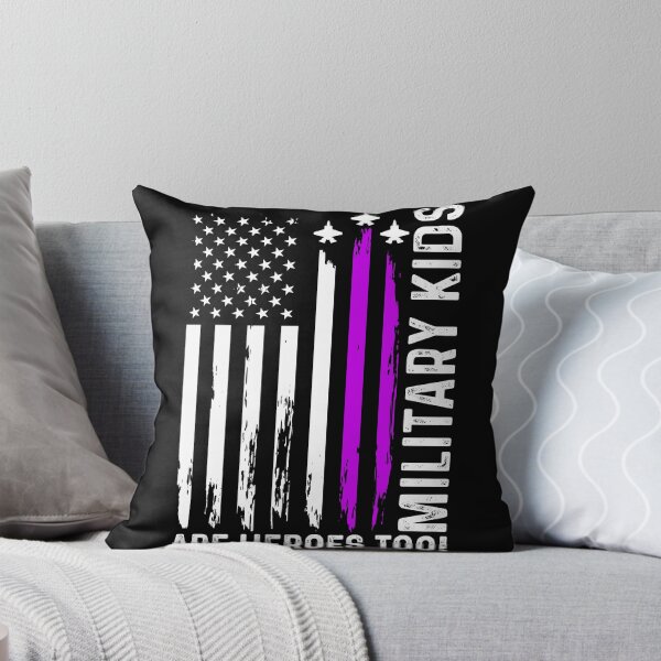 Item preview, Military Kids Heroes Purple Stripe Flag designed and sold by KroghDs.