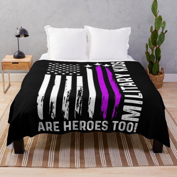 Item preview, Military Kids Heroes Purple Stripe Flag designed and sold by KroghDs.