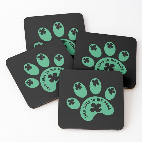 Item preview, Luck Lives in My Paws - Clover Paw Artwork for Pet Lovers designed and sold by NaturEdeN.