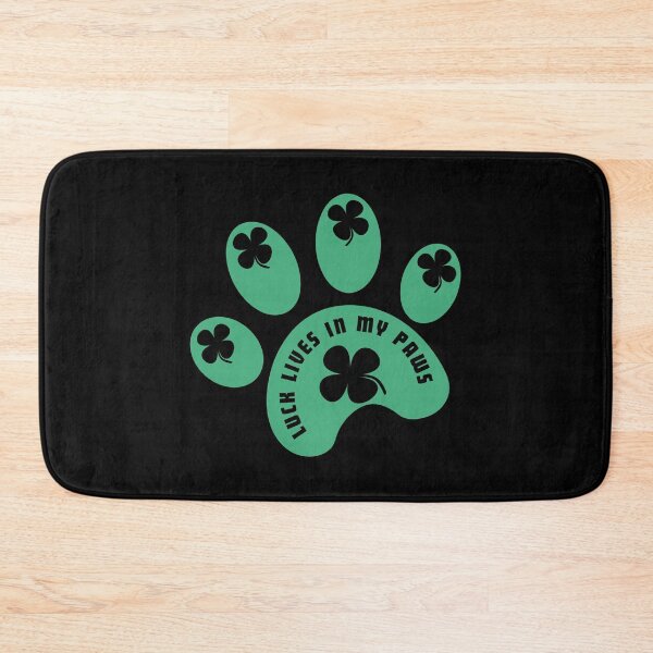 Item preview, Luck Lives in My Paws - Clover Paw Artwork for Pet Lovers designed and sold by NaturEdeN.