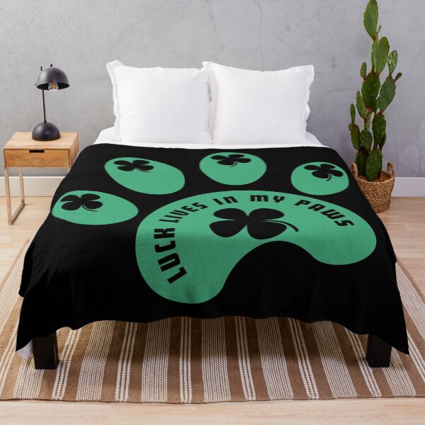 Item preview, Luck Lives in My Paws - Clover Paw Artwork for Pet Lovers designed and sold by NaturEdeN.