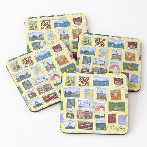 Item preview, Maryland Stamps Illustration - Yellow designed and sold by Elizabeth Weglein.
